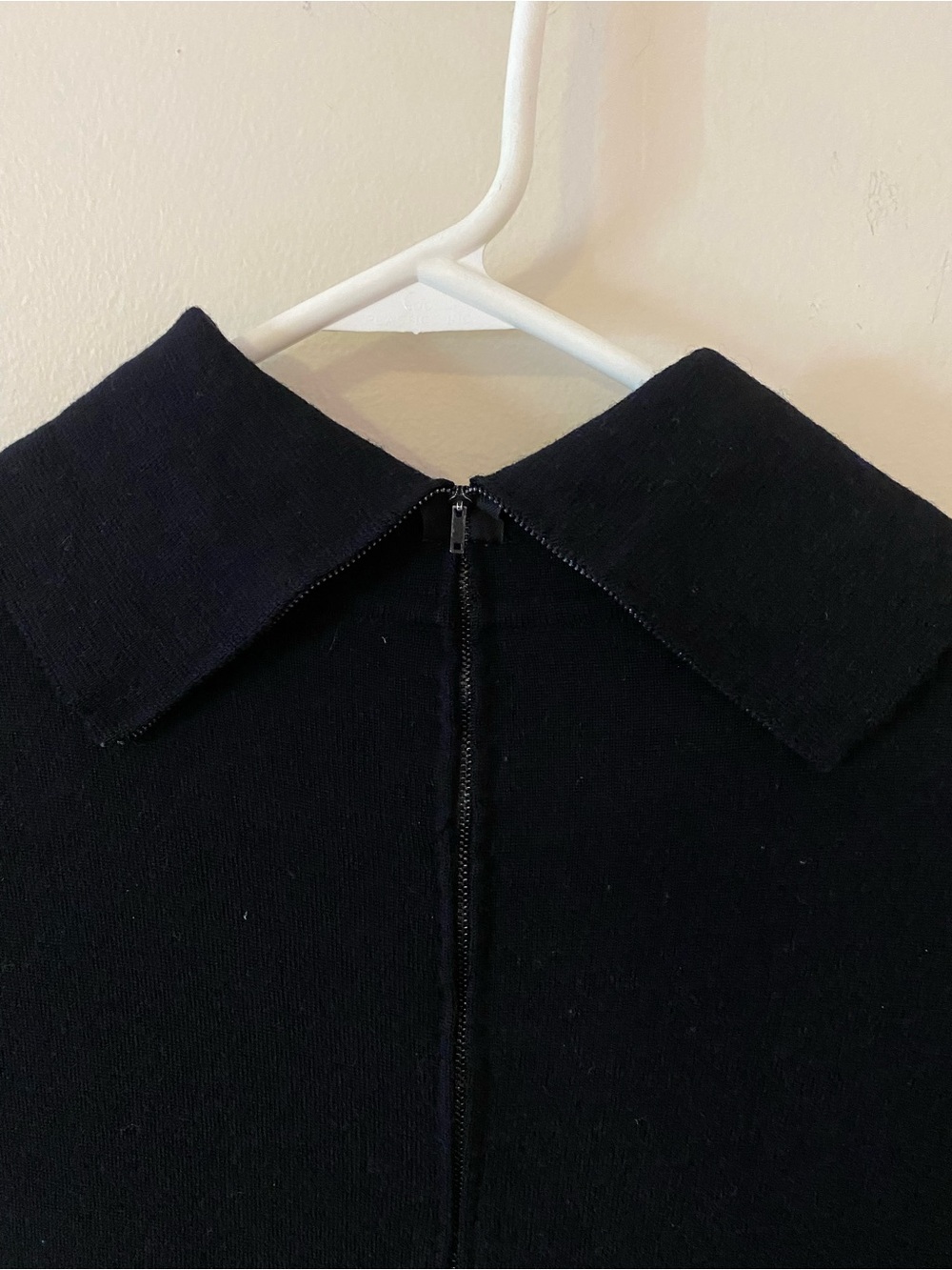 Vintage Marshall Field & Company Made In Italy Wool Black Turtleneck Midi Dress - Picture 11 of 11